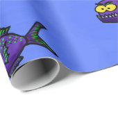Cartoon Piranha Geschenkpapier (Rolleneckpunkt)