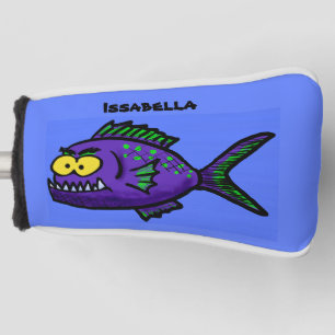 Cartoon Piranha Golf Headcover