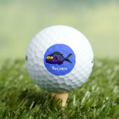 Cartoon Piranha Golfball (Insitu T-Shirt)