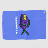 Cartoon Piranha Golfhandtuch (Horizontal)