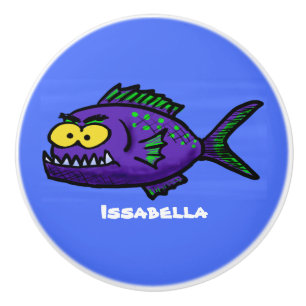 Cartoon Piranha Keramikknauf