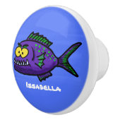 Cartoon Piranha Keramikknauf (Rechts)