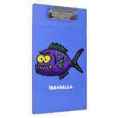 Cartoon Piranha Klemmbrett (Rechts)
