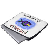 Cartoon Piranha Laptopschutzhülle (Vorne Knopf)