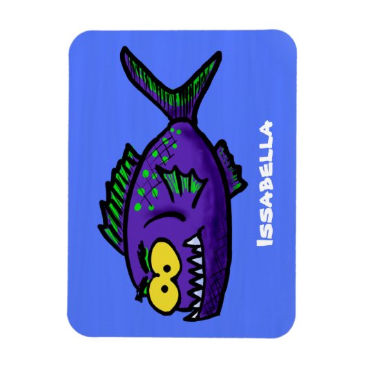 Cartoon Piranha Magnet (Vertikal)