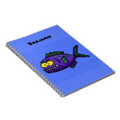 Cartoon Piranha Notizblock (Rechte Seite)