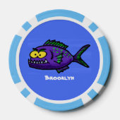 Cartoon Piranha Pokerchips (Rückseite)