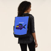 Cartoon Piranha Rucksack (Ausgewaschen)