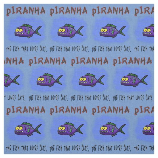 Cartoon Piranha Stoff (Muster)