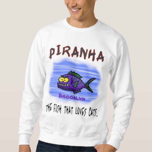 Cartoon Piranha Sweatshirt (Vorderseite)
