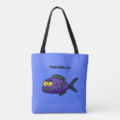 Cartoon Piranha Tasche (Rückseite)
