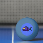 Cartoon Piranha Tischtennisball (Netto)