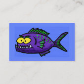Cartoon Piranha Visitenkarte (Rückseite)
