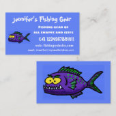 Cartoon Piranha Visitenkarte (Vorne/Hinten)