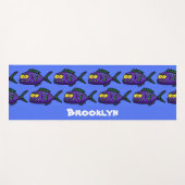 Cartoon Piranha Yogamatte (Vorderseite (Horizontal))