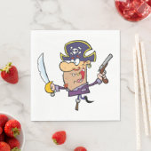 Cartoon Pirate Serviette (Beispiel)