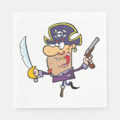 Cartoon Pirate Serviette (Vorderseite)