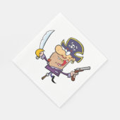 Cartoon Pirate Serviette (Ecke)