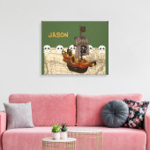 Cartoon Pirate Ship personalisieren Leinwanddruck (Insitu (Wohnzimmer))