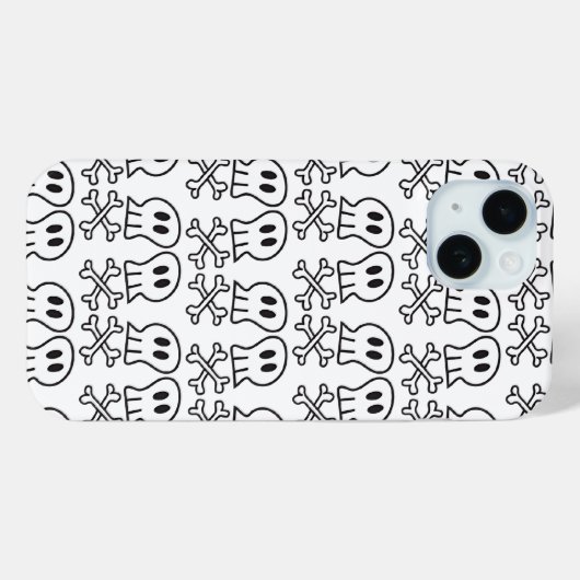 Cartoon Pirate Ship Skulls Knochen Fun Boys Case-Mate iPhone Hülle (Rückseite (Horizontal))