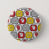 Cartoon Pirate / Skeleton Skulls & Bones Spaß Kind Button (Vorderseite)