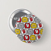 Cartoon Pirate / Skeleton Skulls & Bones Spaß Kind Button (Vorne & Hinten)