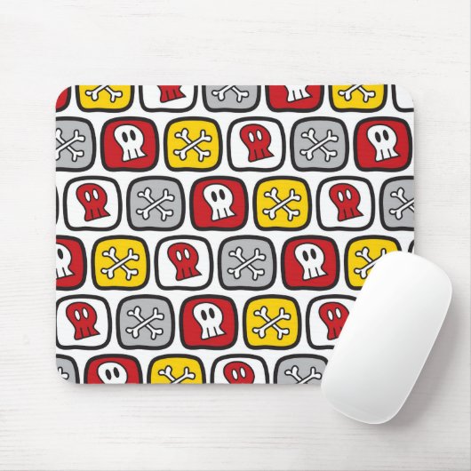 Cartoon Pirate / Skeleton Skulls & Bones Spaß Kind Mousepad (Mit Mouse)