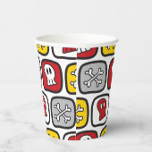 Cartoon Pirate / Skeleton Skulls & Bones Spaß Kind Pappbecher (Rechts)