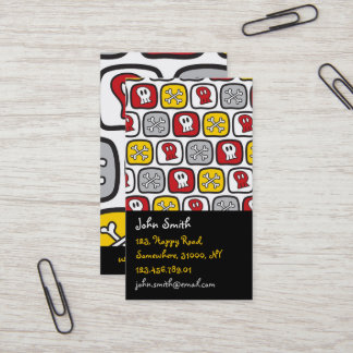 Cartoon Pirate Skeleton Skulls & Bones Squares Spa Visitenkarte