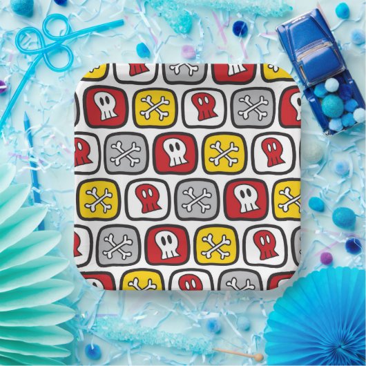 Cartoon Pirate / Skelettknechte Pappteller (Party)