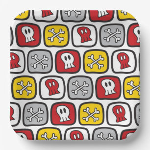 Cartoon Pirate / Skelettknechte Pappteller