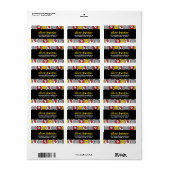 Cartoon Pirate Skulls & Bones Halloween-Adresse Adressaufkleber (Vorne)