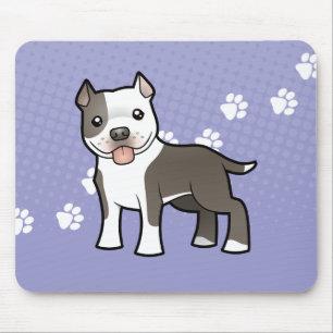 Cartoon Pitbull/amerikanisches Mousepad