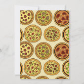 Cartoon Pizza Party Geburtstag Einladung (Rückseite)
