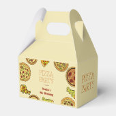 Cartoon Pizza Party Geburtstag Geschenkschachtel (Vorderseite)