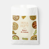 Cartoon Pizza Party Geburtstag Geschenktütchen (Vorderseite)