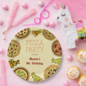 Cartoon Pizza Party Geburtstag Pappteller (Party)