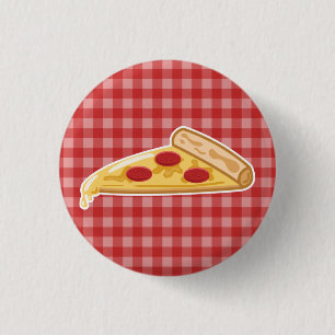 Cartoon Pizza Slice Button