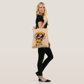 Cartoon Pizza Slice mit Tropfen Cheese Vibes Tasche (Am Model)