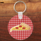 Cartoon Pizza Slice Schlüsselanhänger (Vorderseite)