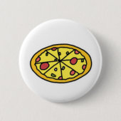 Cartoon-Pizza-Süsse-Knopf Button (Vorderseite)
