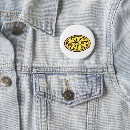 Cartoon-Pizza-Süsse-Knopf Button (Beispiel)