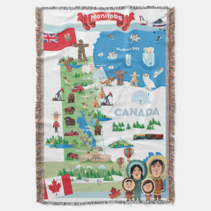 Cartoon-Plakat Manitobas Kanada Decke