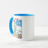 Cartoon-Plakat Manitobas Kanada Tasse (Vorderseite Links)