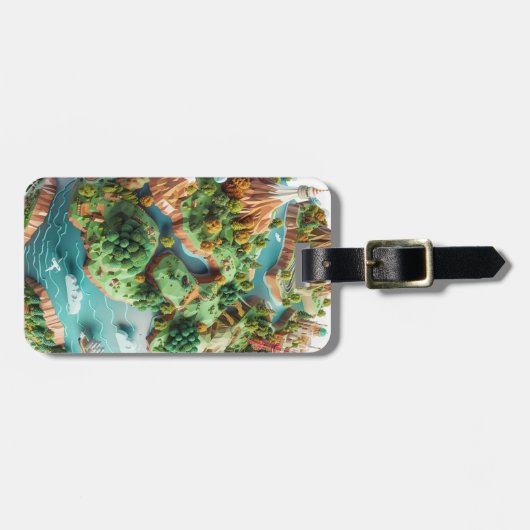 Cartoon Planet Gepäckanhänger (Vorderseite horizontal)