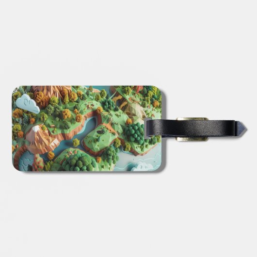 Cartoon Planet Gepäckanhänger (Rückseite horizontal)