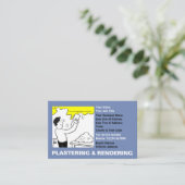 Cartoon Plastering & Rendering Visitenkarte (Stehend Vorderseite)