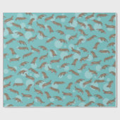 Cartoon Platypus Schwimmen Geschenkpapier (Flach)