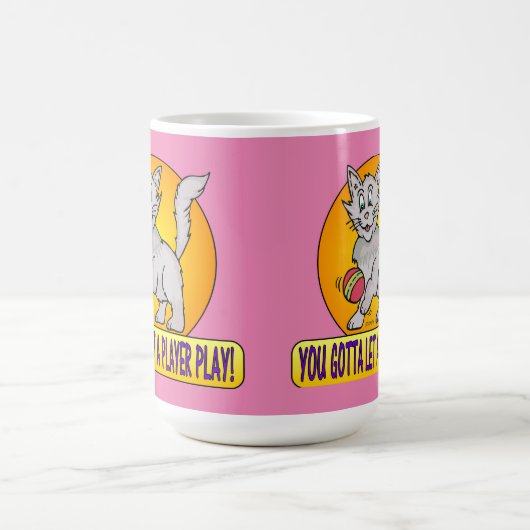 CARTOON PLAYER CAT KAFFEETASSE (Mittel)