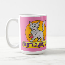 CARTOON PLAYER CAT KAFFEETASSE